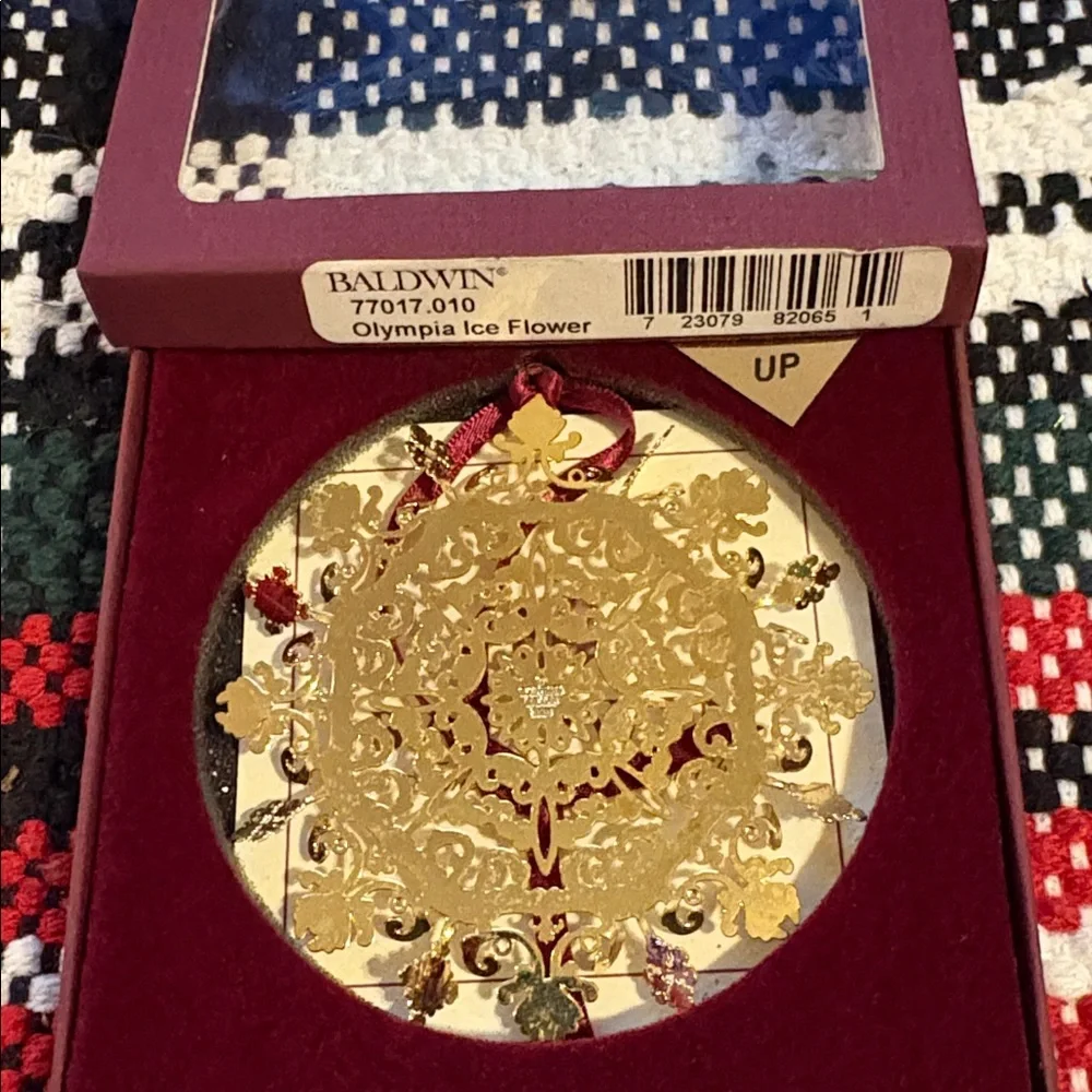 🆕BALDWIN “Olympia” Ice Flower Collectible Ornament